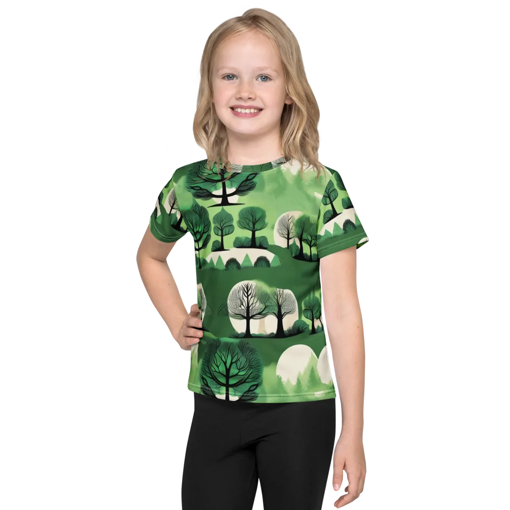 Verdant Tableau on Kids Crew Neck T-Shirt — Front