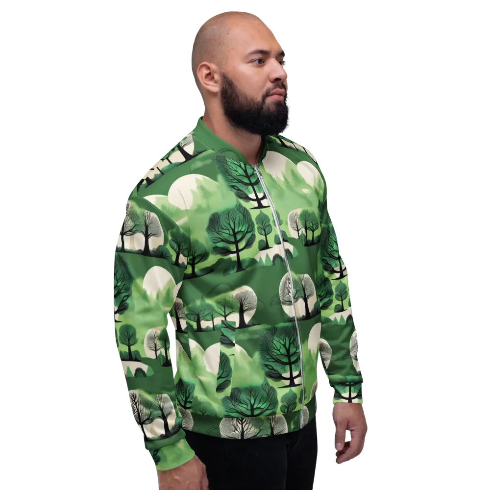 Verdant Tableau on Bomber Jacket — Right