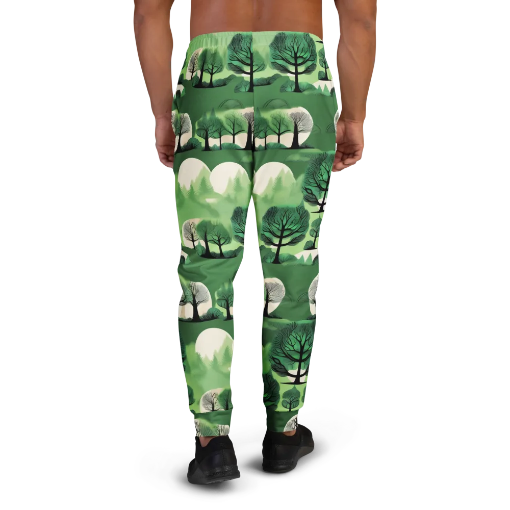 Verdant Tableau on Men's Joggers — Back