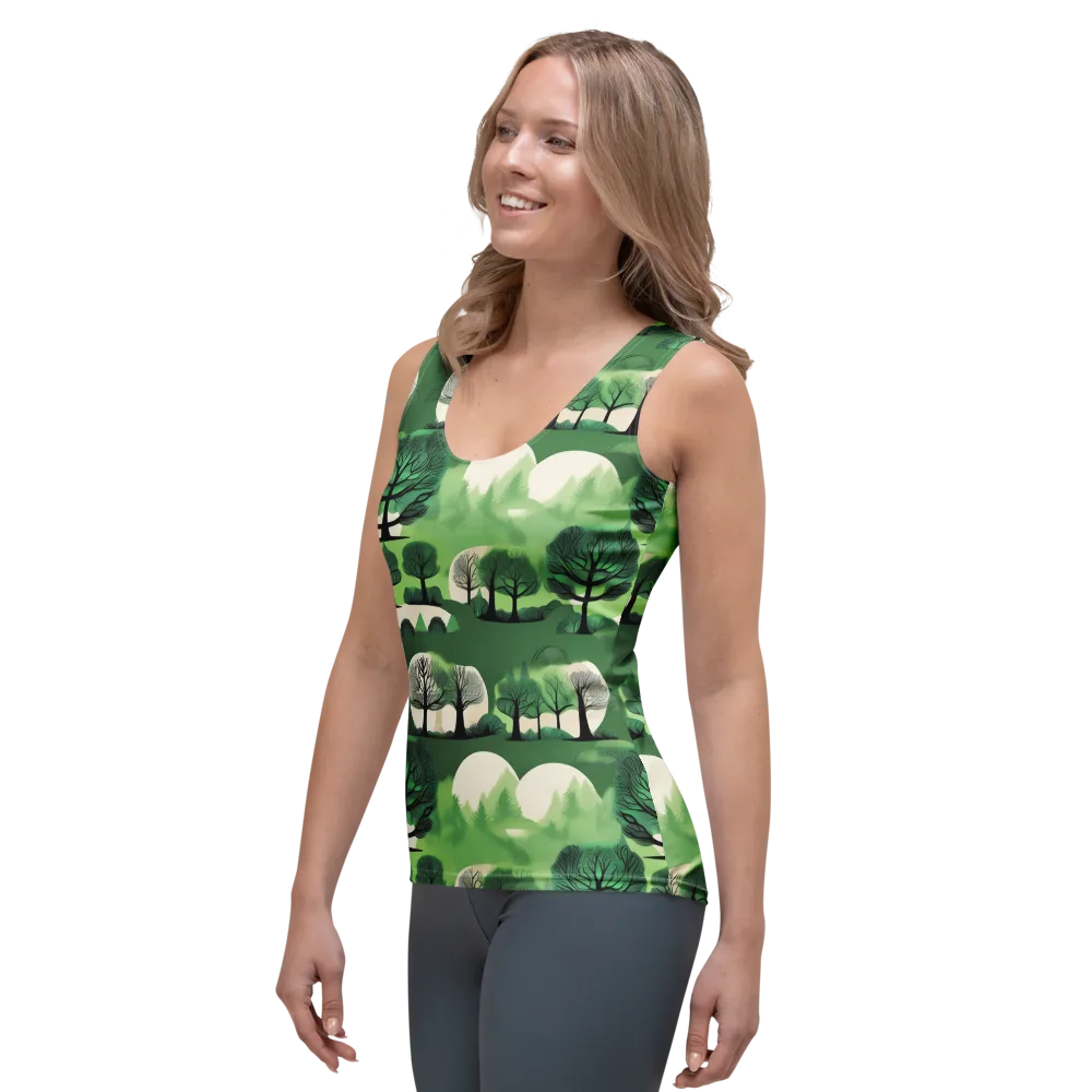 Verdant Tableau on Women's Tank Top — Left Front