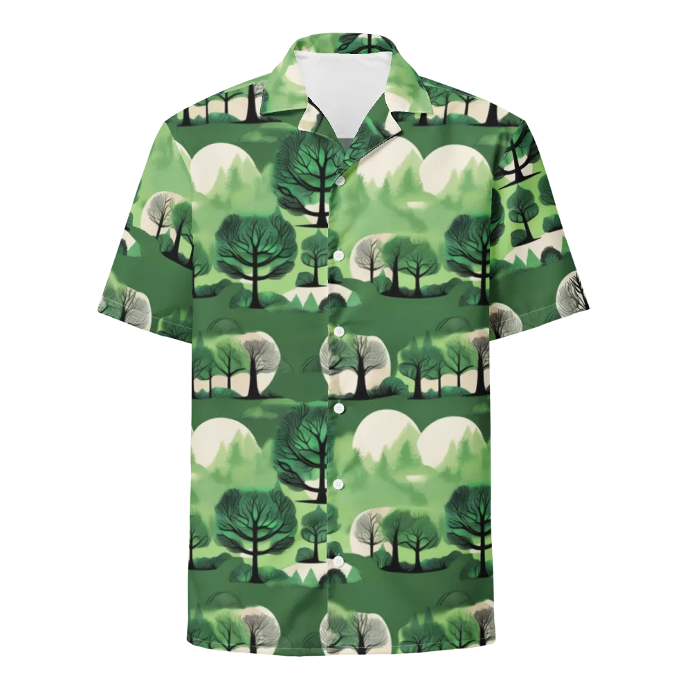Verdant Tableau on Button Shirt — Front