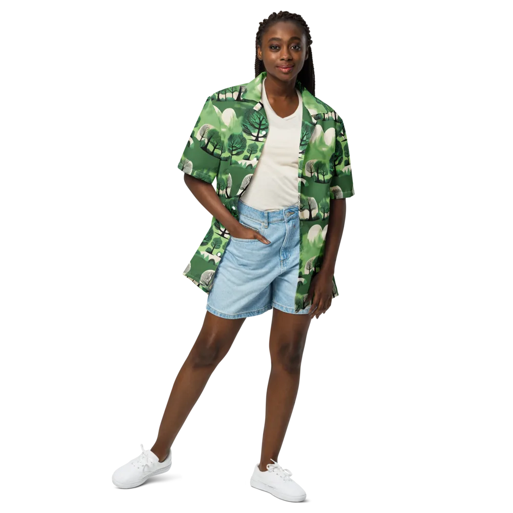 Verdant Tableau on Button Shirt — Front