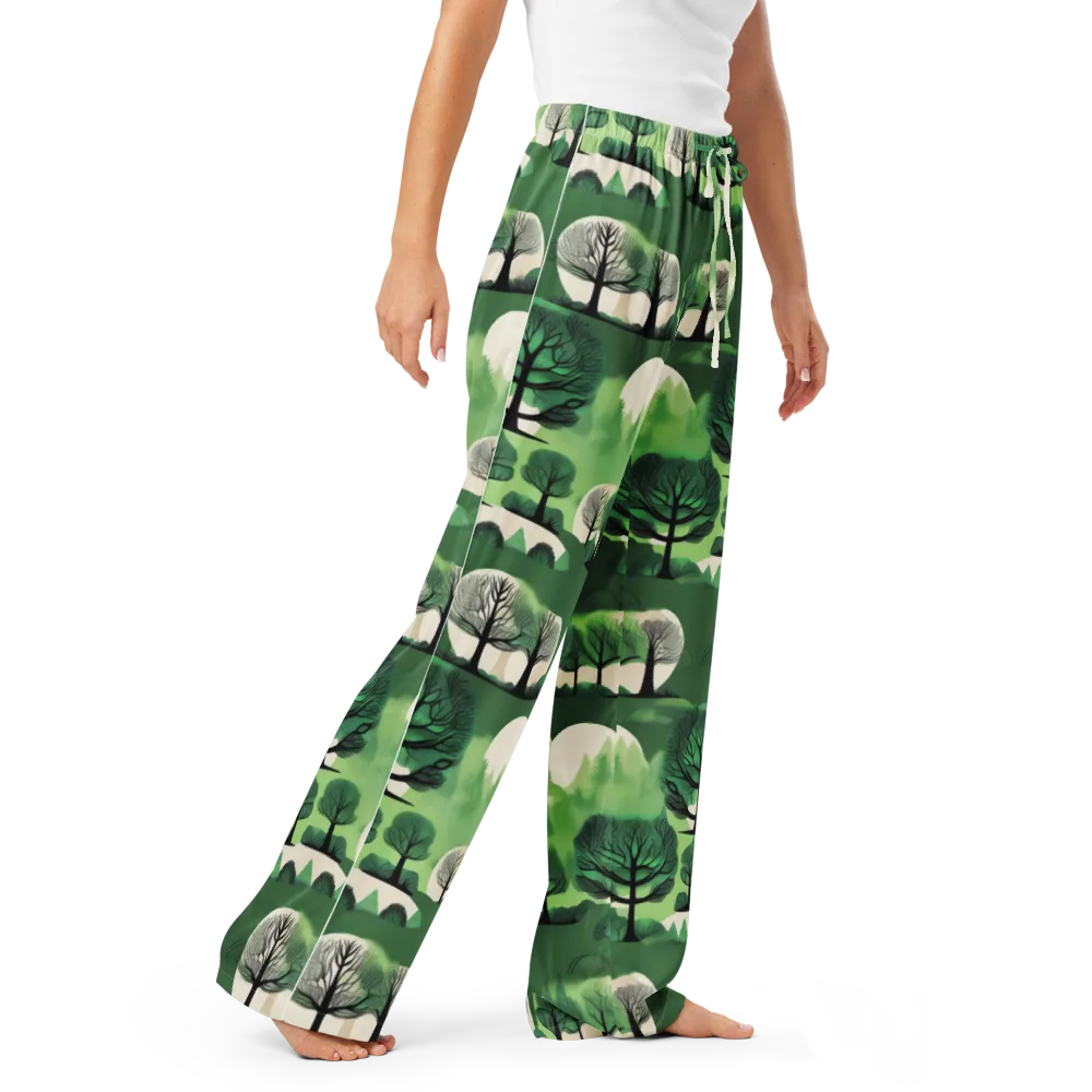 Verdant Tableau on Women's Pajama Pants — Right Front