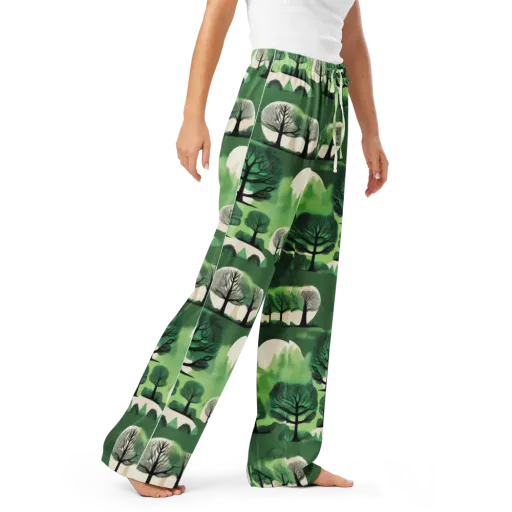Verdant Tableau on a Women's Pajama Pants