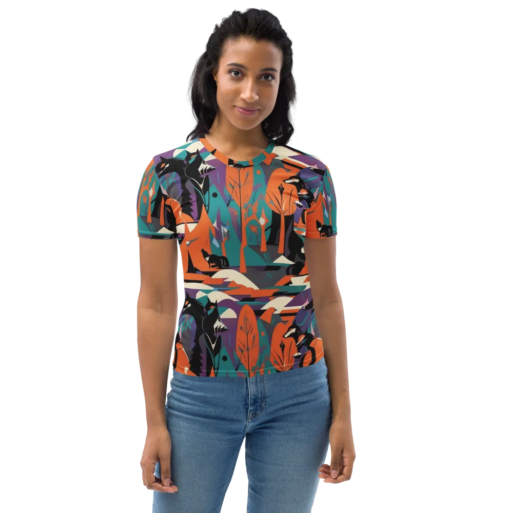 Vermilion Woodland on Women's Crew Neck T-Shirt — Front