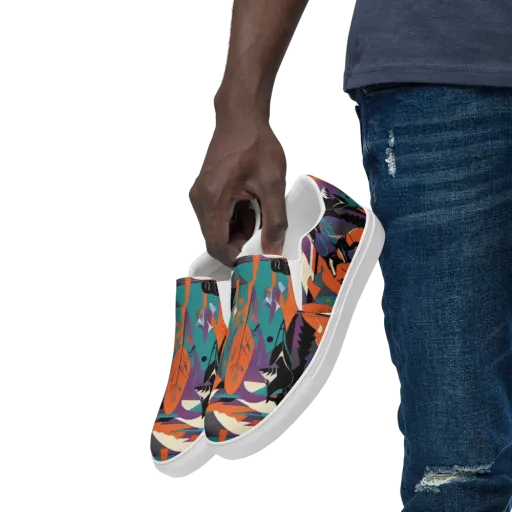 Vermilion Woodland on a Men's Slip-On Canvas Shoes
