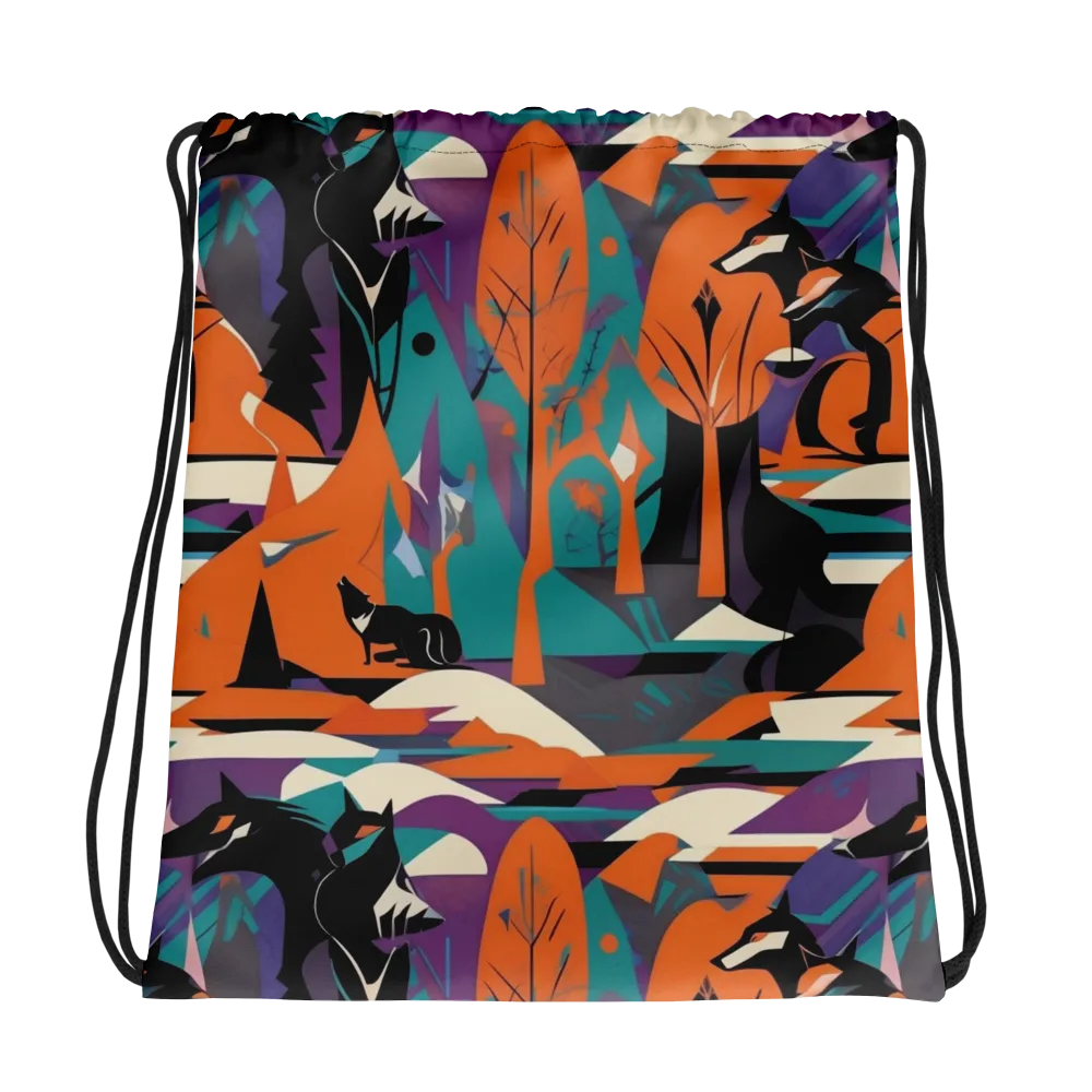 Vermilion Woodland on Drawstring Bag — Photo