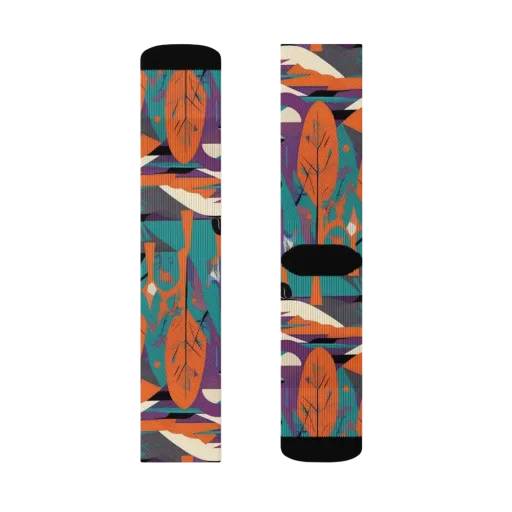 Vermilion Woodland on a Socks