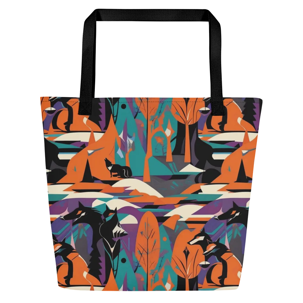 Vermilion Woodland on Large Tote Bag W/ Pocket — Front