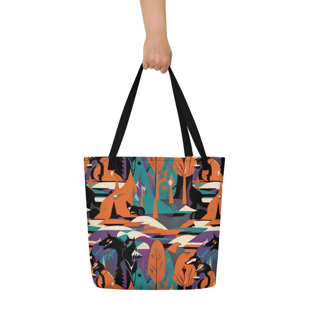 Vermilion Woodland on Large Tote Bag W/ Pocket — Front