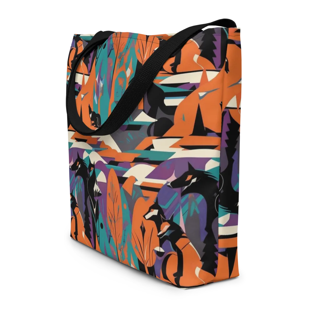 Vermilion Woodland on Large Tote Bag W/ Pocket — Front