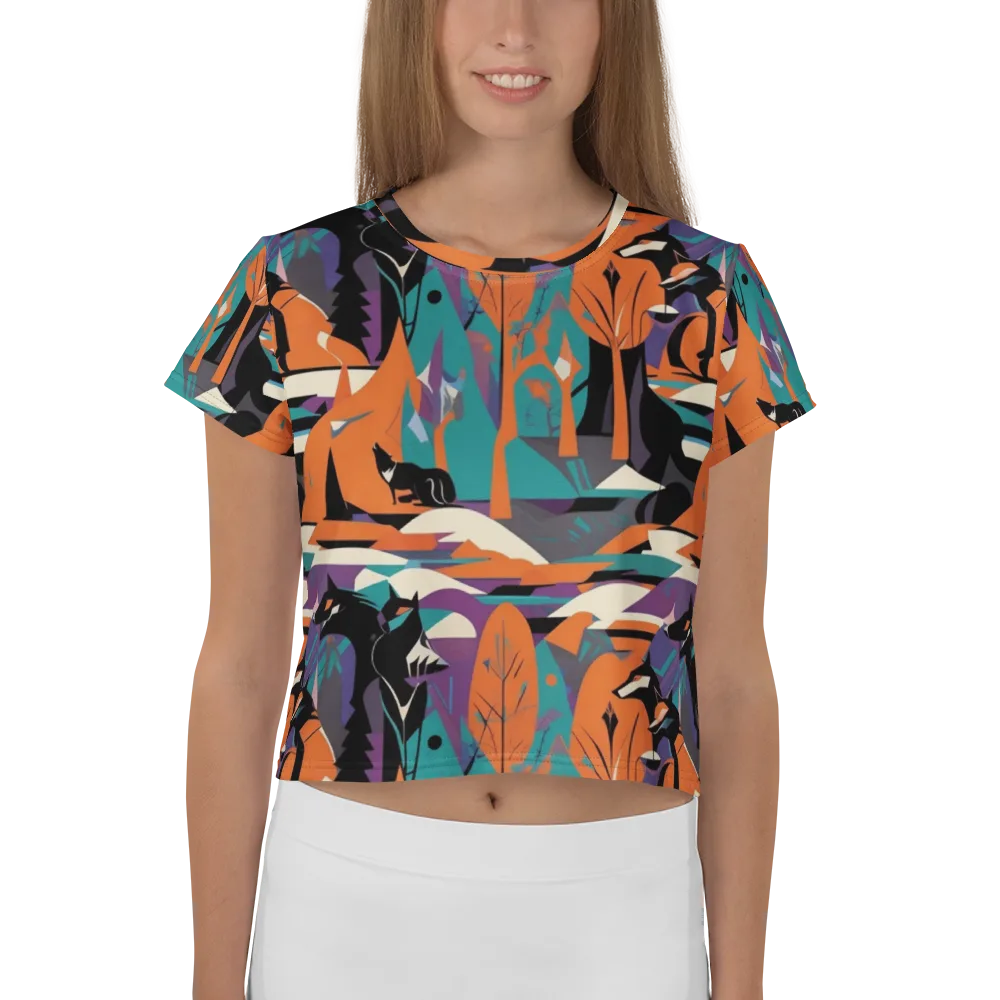 Vermilion Woodland on Crop Tee — Front