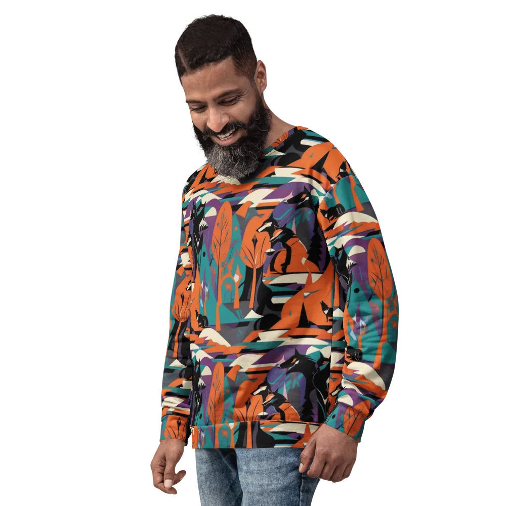 Vermilion Woodland on Sweatshirt — Left Front