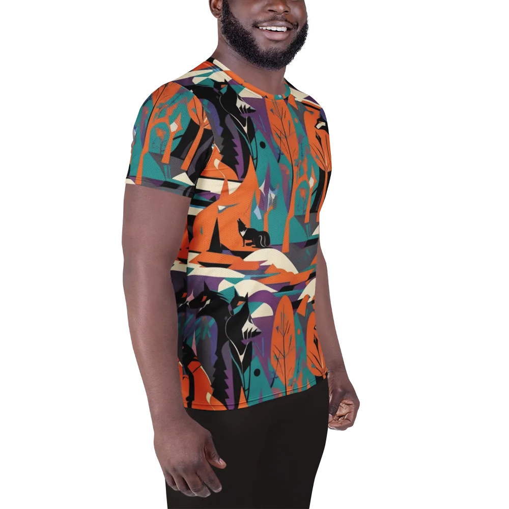 Vermilion Woodland on Men's Athletic T-Shirt — Right