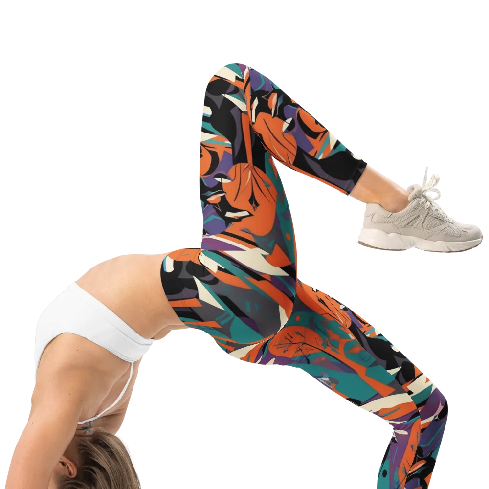 Vermilion Woodland on Leggings — Right