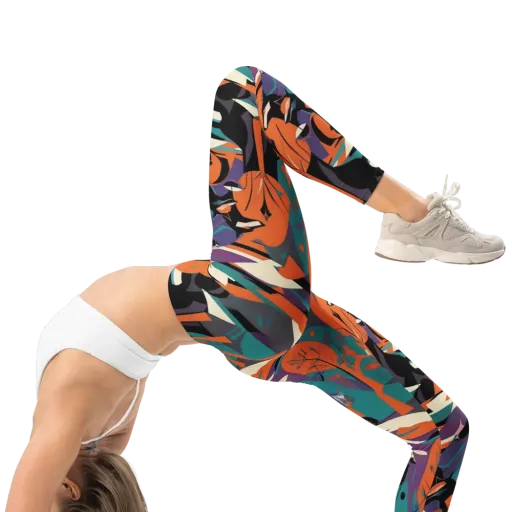 Vermilion Woodland on a Leggings