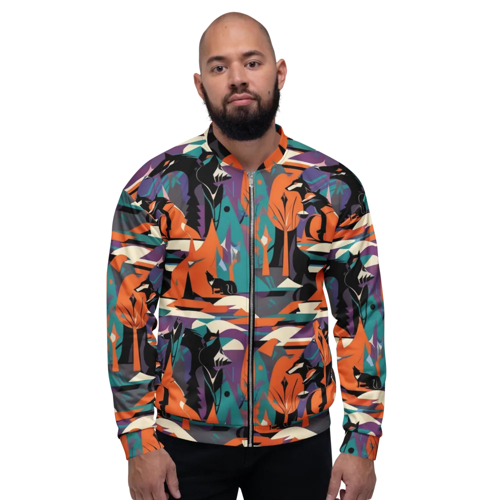 Vermilion Woodland on Bomber Jacket — Front