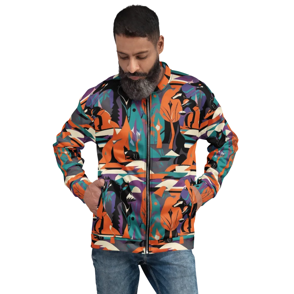 Vermilion Woodland on Bomber Jacket — Front