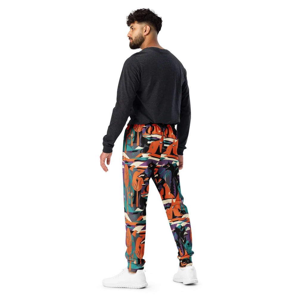 Vermilion Woodland on Men's Joggers — Back