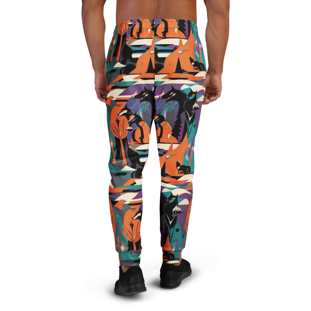Vermilion Woodland on Men's Joggers — Back