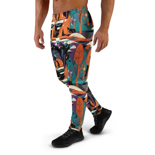 Vermilion Woodland on a Men's Joggers