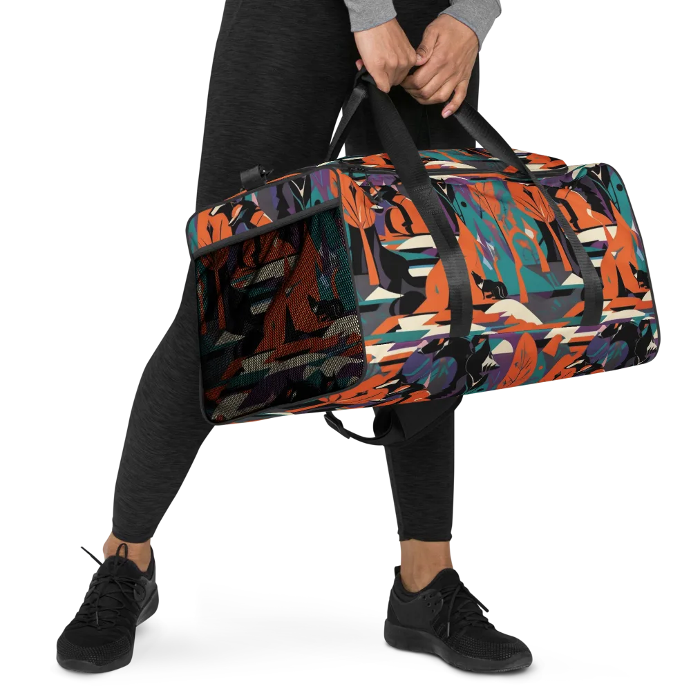 Vermilion Woodland on Duffle Bag — Right Front