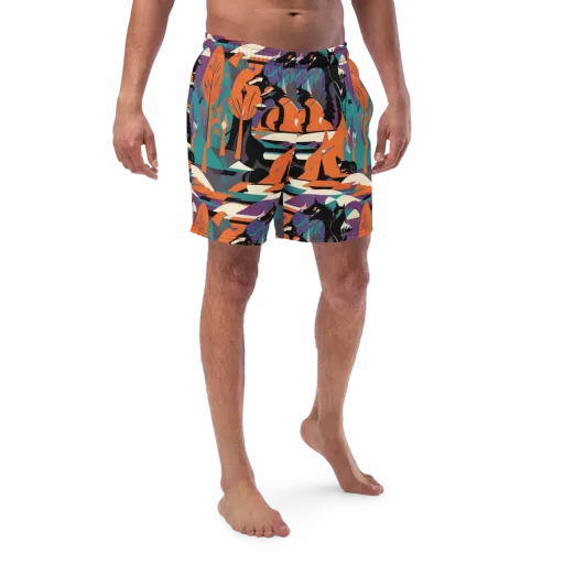 Vermilion Woodland on a Swim Trunks