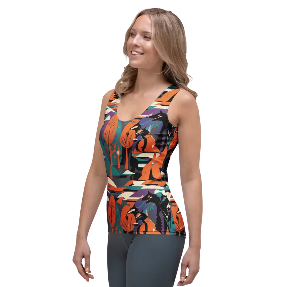 Vermilion Woodland on Women's Tank Top — Left Front