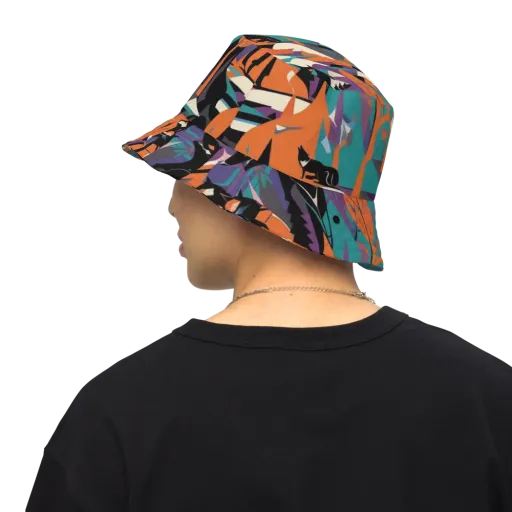 Vermilion Woodland on a Reversible Bucket Hat