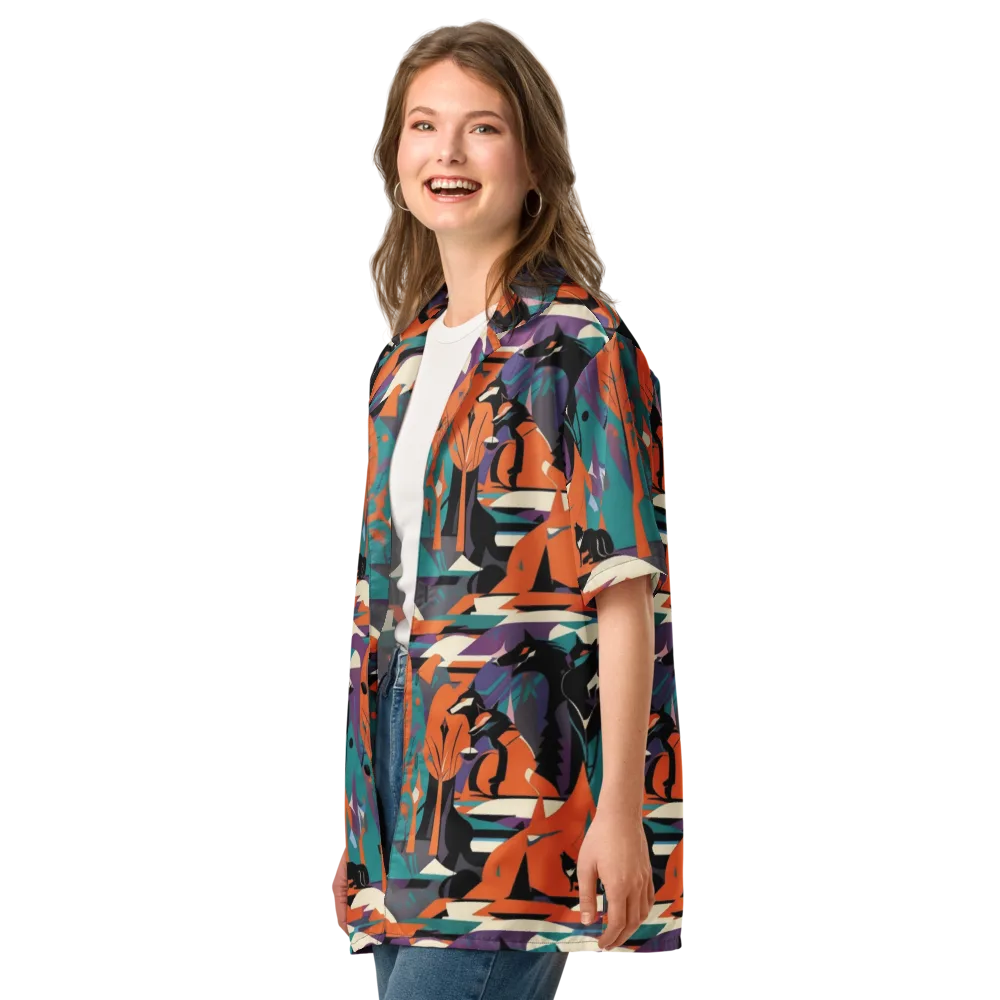 Vermilion Woodland on Button Shirt — Left Front