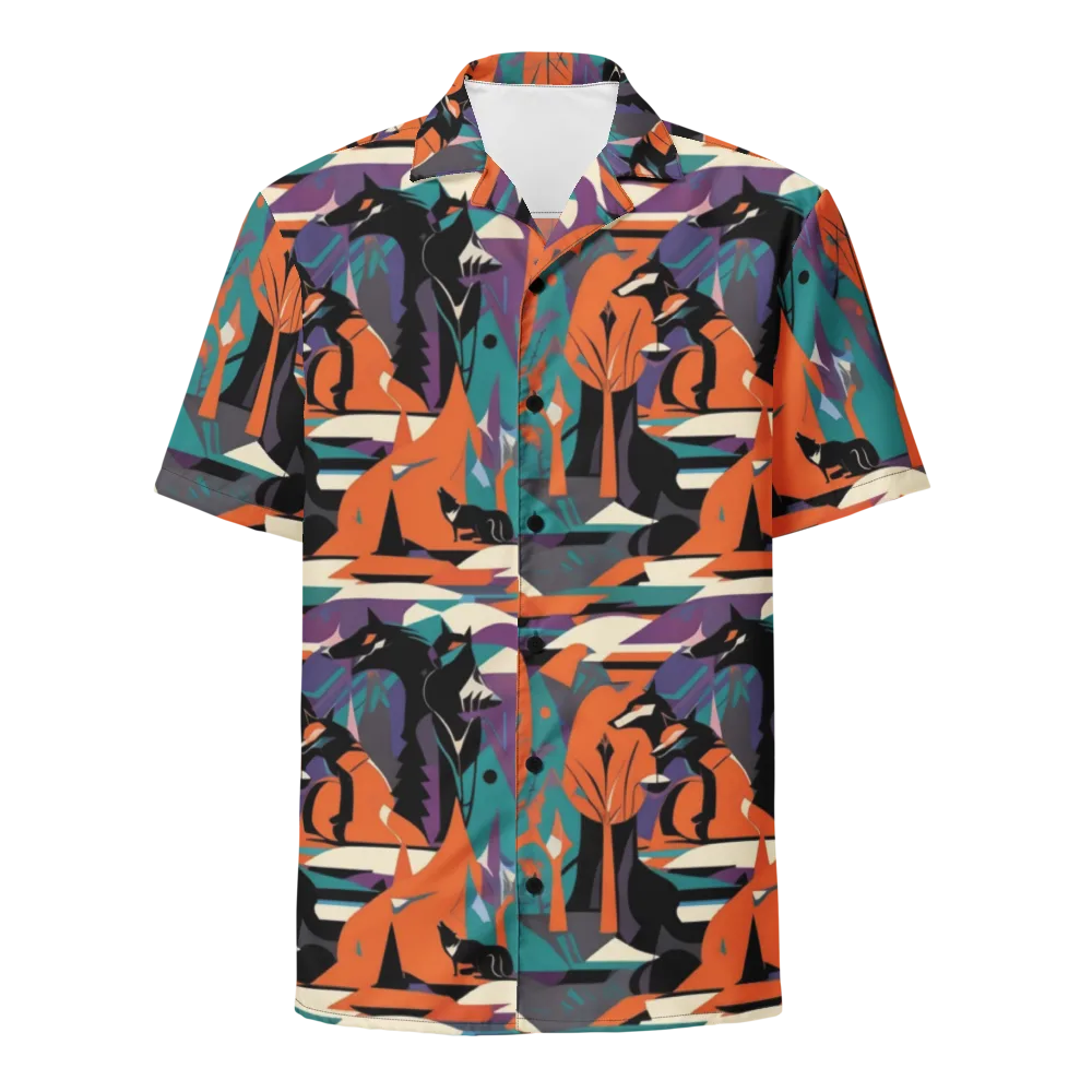 Vermilion Woodland on Button Shirt — Front