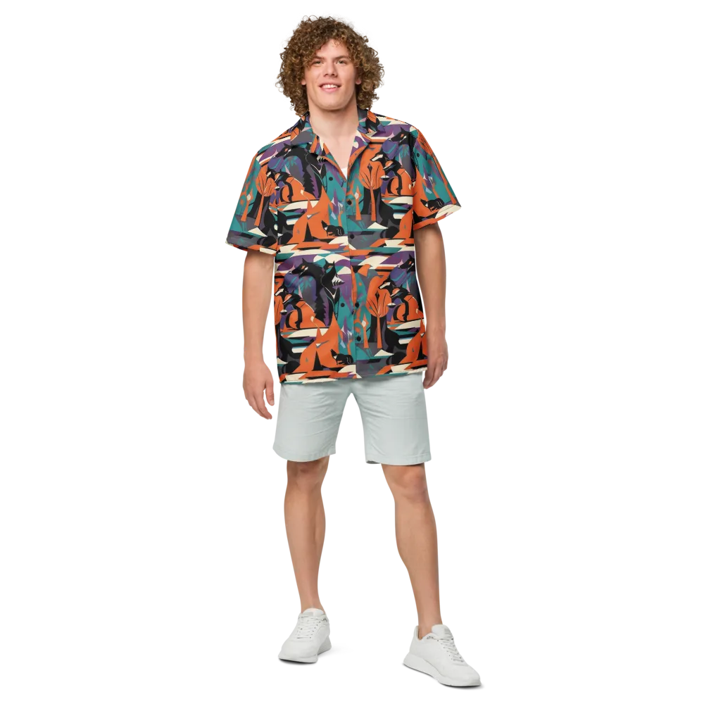 Vermilion Woodland on Button Shirt — Front