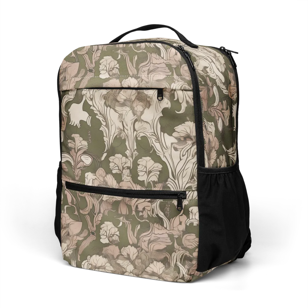 Moss Garden Reverie on Utility Backpack — Left Front