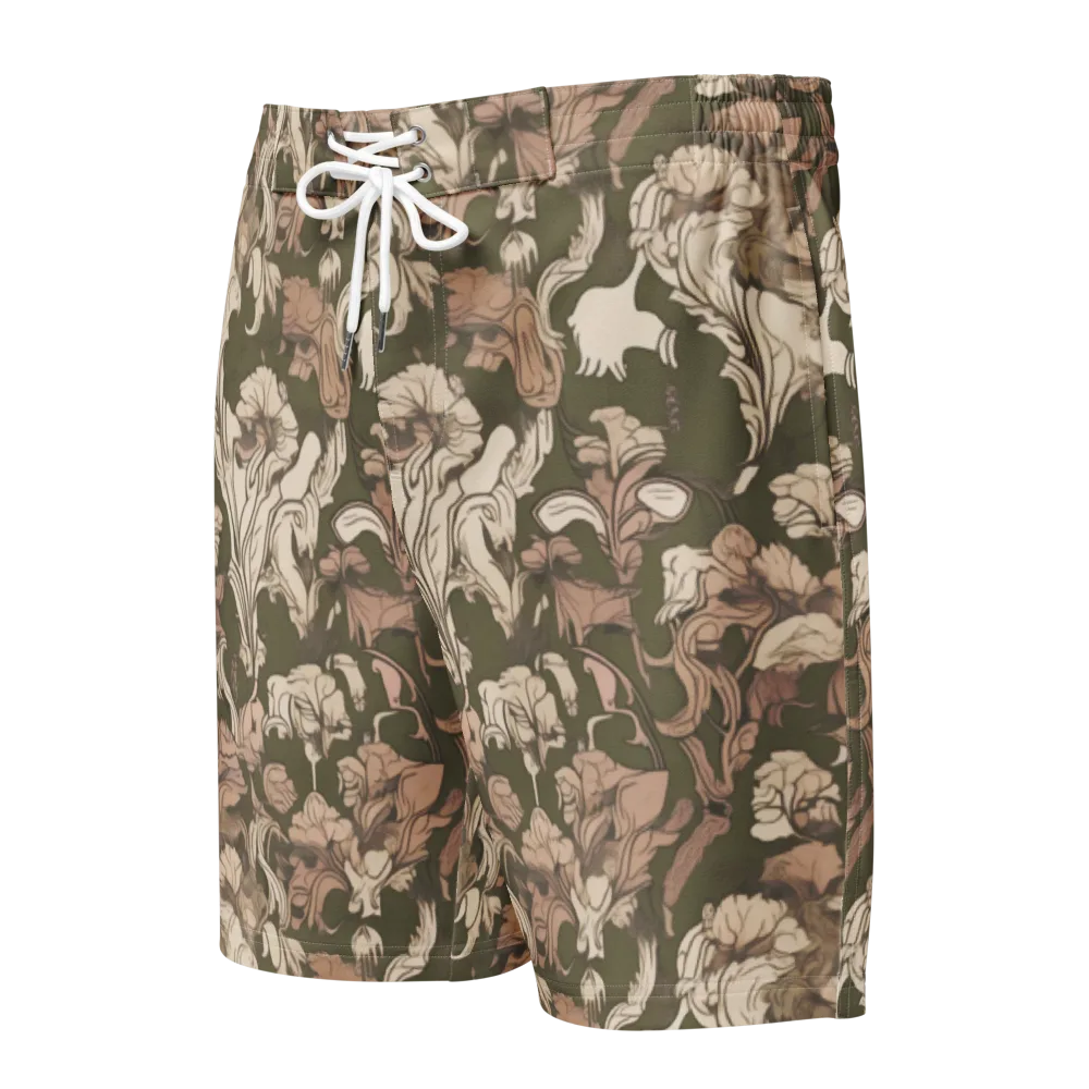 Moss Garden Reverie on Men's Board Shorts — Front