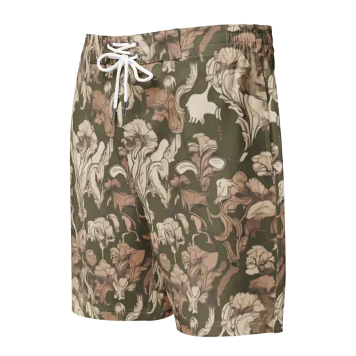 Moss Garden Reverie on a Men's Board Shorts