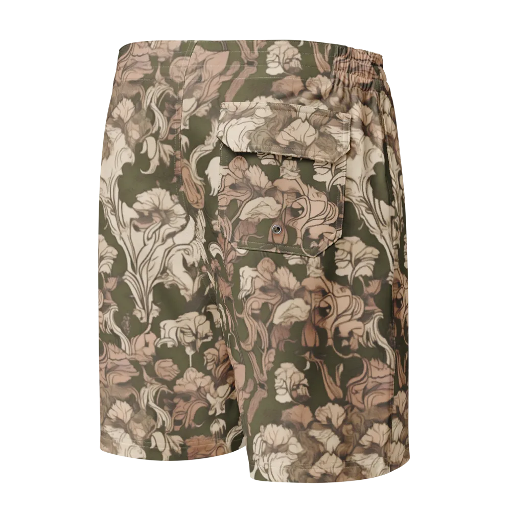 Moss Garden Reverie on Men's Board Shorts — Back