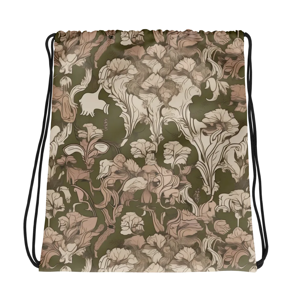 Moss Garden Reverie on Drawstring Bag — Photo