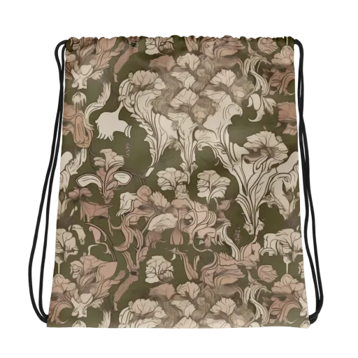 Moss Garden Reverie on a Drawstring Bag
