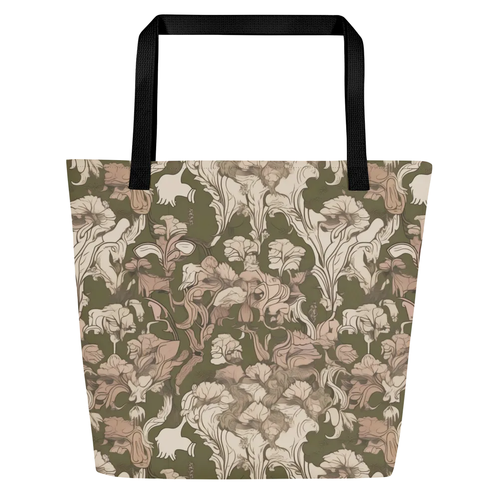 Moss Garden Reverie on Large Tote Bag W/ Pocket — Front