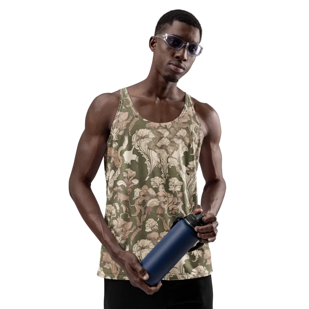 Moss Garden Reverie on Men's Tank Top — Front