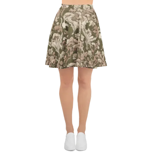 Moss Garden Reverie on a Skater Skirt