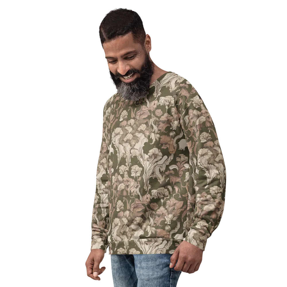 Moss Garden Reverie on Sweatshirt — Left Front