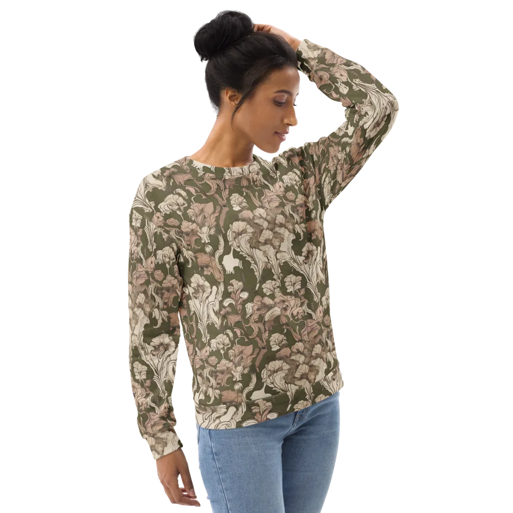 Moss Garden Reverie on Sweatshirt — Right Front