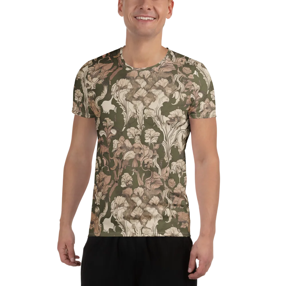 Moss Garden Reverie on Men's Athletic T-Shirt — Front