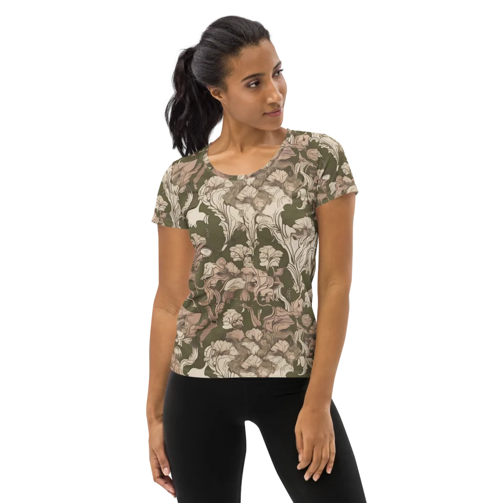 Moss Garden Reverie on Women's Athletic T-Shirt — Front