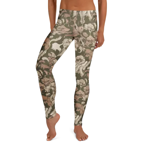 Moss Garden Reverie on a Leggings