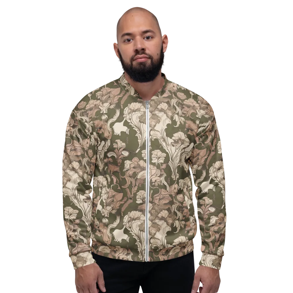 Moss Garden Reverie on Bomber Jacket — Front