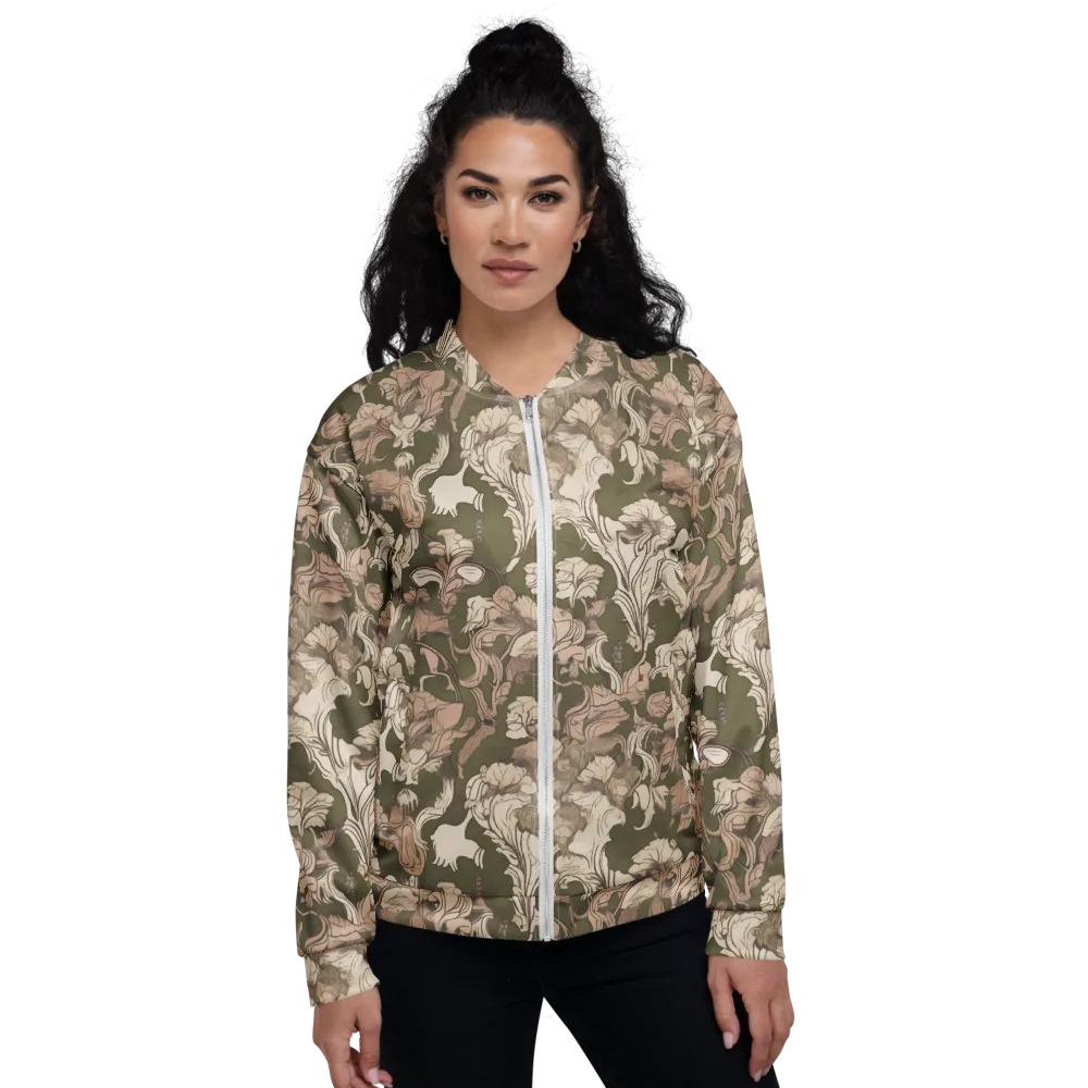 Moss Garden Reverie on Bomber Jacket — Front