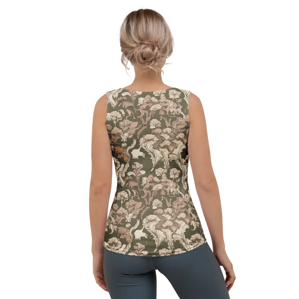 Moss Garden Reverie on Women's Tank Top — Back