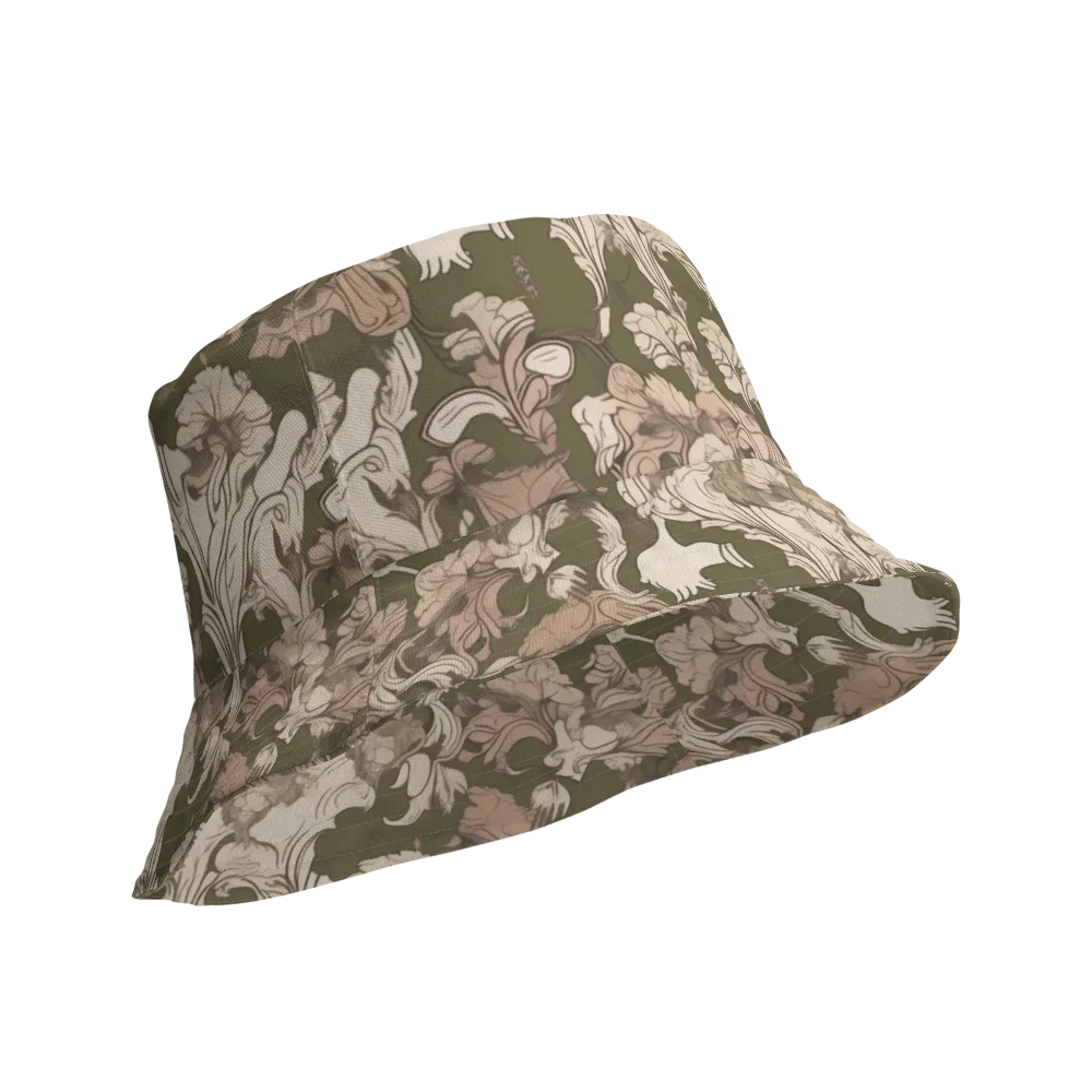 Moss Garden Reverie on Reversible Bucket Hat — Product details Outside